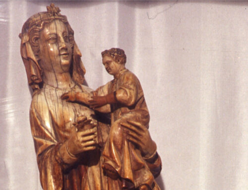 Restaurata la statua eburnea della Madonna del Fiore di Lugnano
