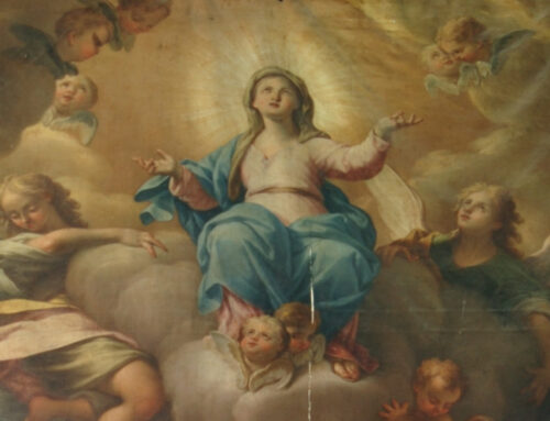 La tela della Madonna, Sant’Anatolia e San Francesco nella chiesa dei Cappuccini a Colle di Tora, un tempo Collepiccolo